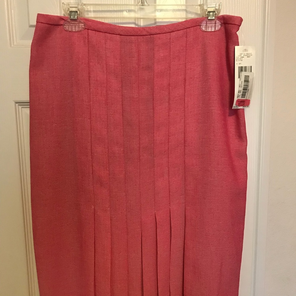 Pink Pleated Pencil Skirt - Last Call